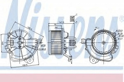 NISSENS 87086 -  Вентилятор салона