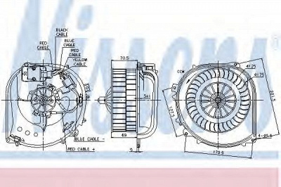 NISSENS 87100 -  Вентилятор салона