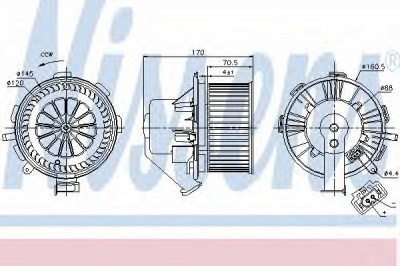 NISSENS 87105 -  Вентилятор салона