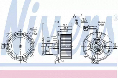 NISSENS 87109 -  Вентилятор салона
