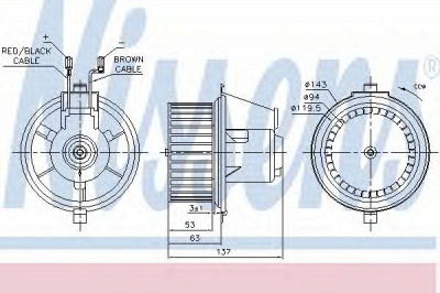 NISSENS 87148 -  Вентилятор салона