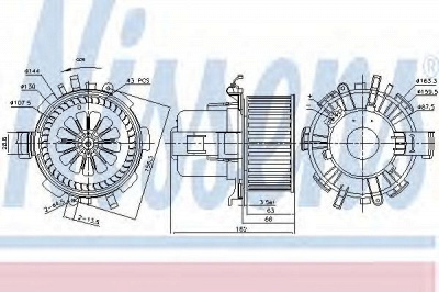 NISSENS 87180 -  Вентилятор салона