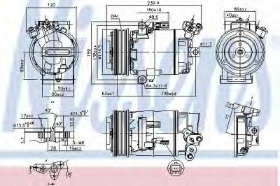 NISSENS 890015 -  КОМПРЕССОР NISSAN QASHQAI 07- 890015