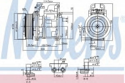 NISSENS 890023 -  Компрессор кондиционера