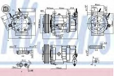 NISSENS 890041 -  Компрессор, кондиционер