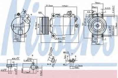 NISSENS 890043 -  Компрессор, кондиционер