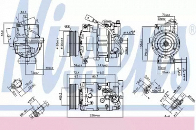 NISSENS 890048 -  Компрессор, кондиционер