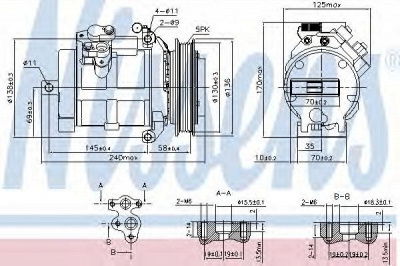 NISSENS 890049 -  Компрессор, кондиционер