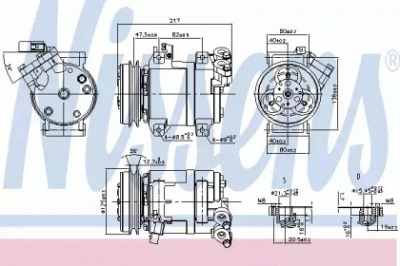 NISSENS 890064 -  Компрессор кондиционера
