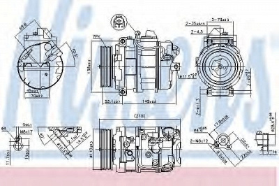 NISSENS 890069 -  Компрессор, кондиционер