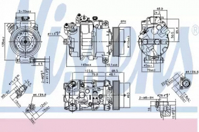 NISSENS 890070 -  КОМПРЕССОР BMW 116D-123D E81, 316D-330D E90, 520D