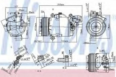 NISSENS 890071 -  Компрессор, кондиционер
