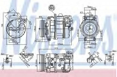 NISSENS 890073 -  Компрессор, кондиционер