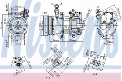 NISSENS 890077 -  Компрессор, кондиционер