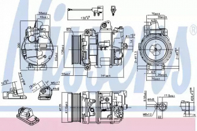 NISSENS 890082 -  Компрессор, кондиционер