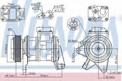 NISSENS 890087 -  Компрессор, кондиционер