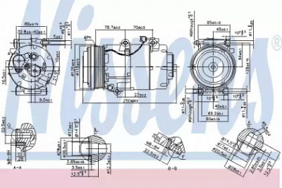 NISSENS 890090 -  Компрессор, кондиционер