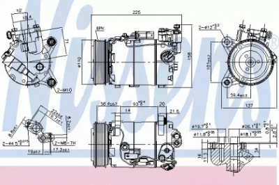 NISSENS 890098 -  Компрессор, кондиционер