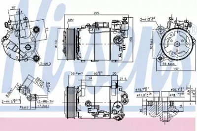 NISSENS 890099 -  Компрессор, кондиционер