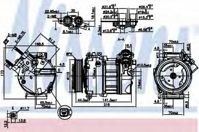 NISSENS 890123 -  Компрессор, кондиционер