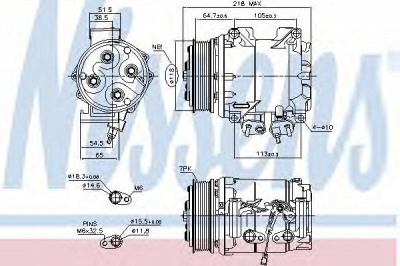 NISSENS 890128 -  Компрессор, кондиционер