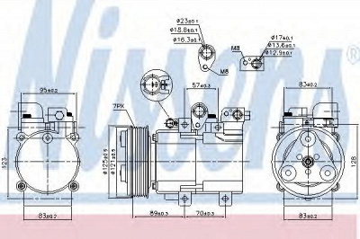 NISSENS 890136 -  Компрессор, кондиционер
