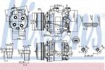 NISSENS 890155 -  Компрессор, кондиционер