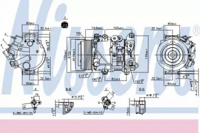 NISSENS 890158 -  Компрессор, кондиционер