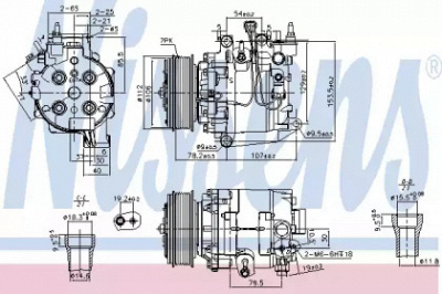 NISSENS 890167 -  Компрессор кондиционера