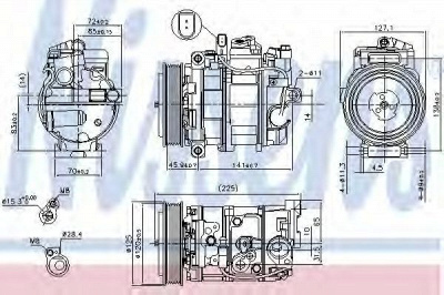 NISSENS 890191 -  Компрессор, кондиционер