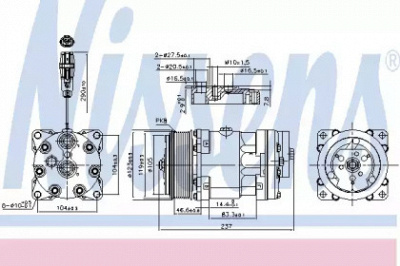 NISSENS 890193 -  Компрессор, кондиционер