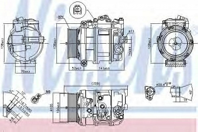 NISSENS 890197 -  Компрессор, кондиционер