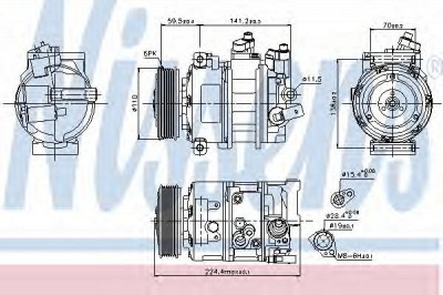 NISSENS 89020 -  Компрессор, кондиционер