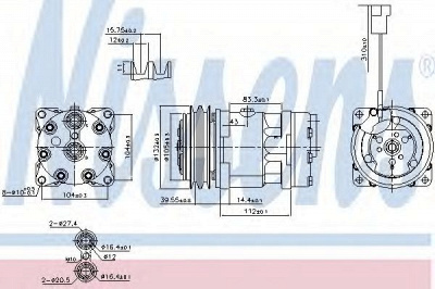 NISSENS 890222 -  Компрессор, кондиционер