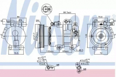 NISSENS 890232 -  Компрессор, кондиционер