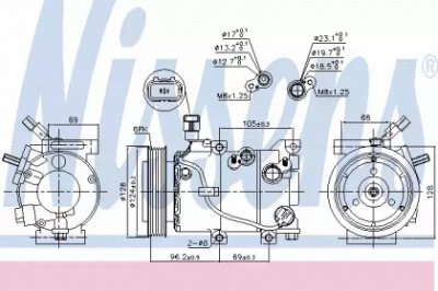 NISSENS 890235 -  Компрессор, кондиционер