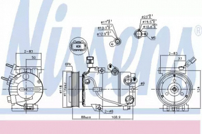 NISSENS 890239 -  Компрессор, кондиционер