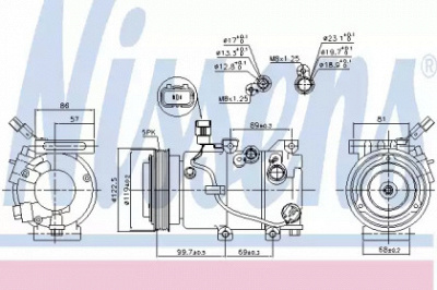 NISSENS 890241 -  Компрессор, кондиционер