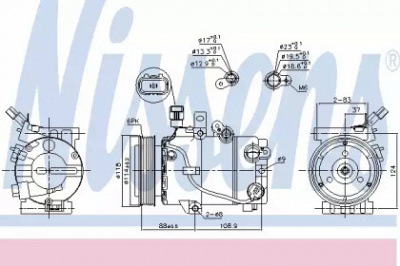 NISSENS 890243 -  Компрессор, кондиционер