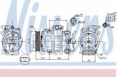 NISSENS 89026 -  Компрессор, кондиционер