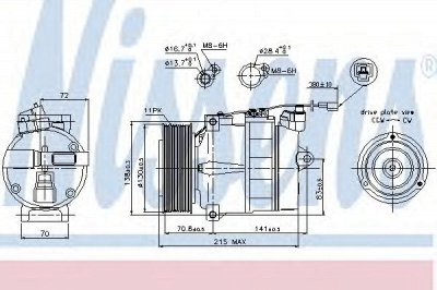 NISSENS 89028 -  Компрессор, кондиционер