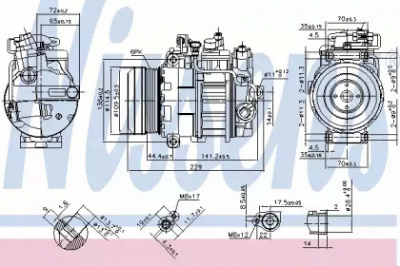 NISSENS 890296 -  Компрессор, кондиционер