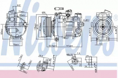 NISSENS 890302 -  Компрессор, кондиционер