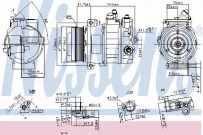 NISSENS 890304 -  Компрессор, кондиционер