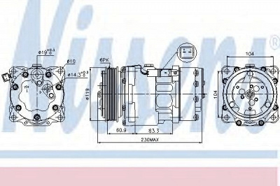 NISSENS 89032 -  Компрессор, кондиционер