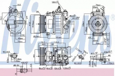 NISSENS 890322 -  Компрессор кондиционера