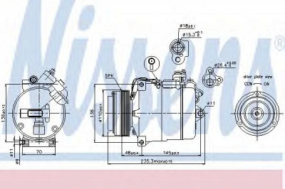 NISSENS 89034 -  Компрессор, кондиционер