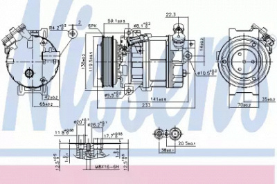 NISSENS 890354 -  Компрессор, кондиционер