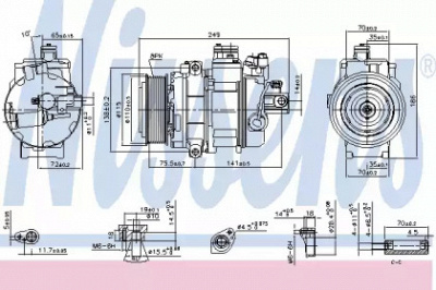 NISSENS 890359 -  Компрессор, кондиционер