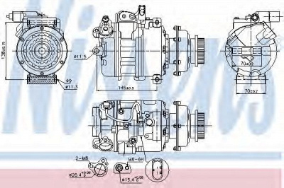 NISSENS 89036 -  Компрессор, кондиционер